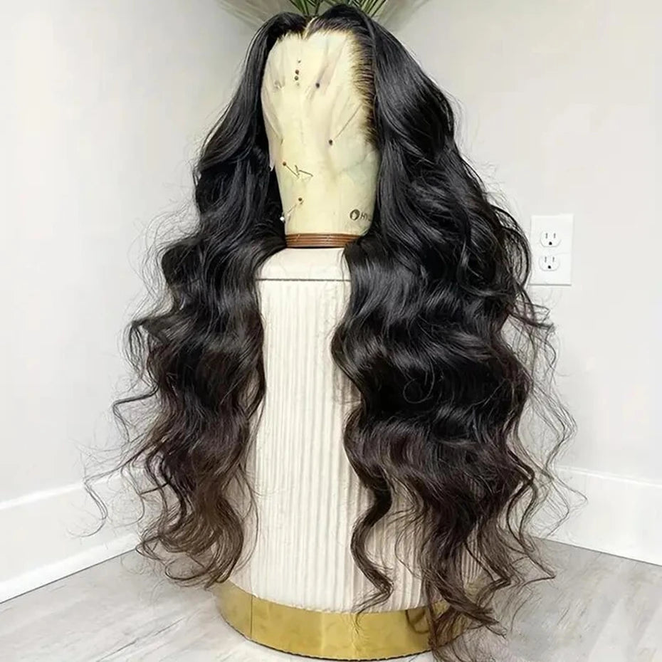 200% 300% High Density Lace Wig 13x4 13x6 360 Transparent Lace Front Human Hair Wig Pre Plucked Long Body Wave Lace Frontal Wigs