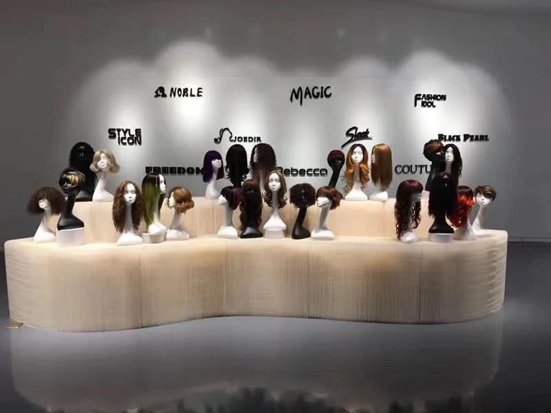 Joedir Wholesale Clearance Brown Color Short Wavy Bob Pixie Cut Full Machine Made Human Hair Wigs With Bangs For Black Women