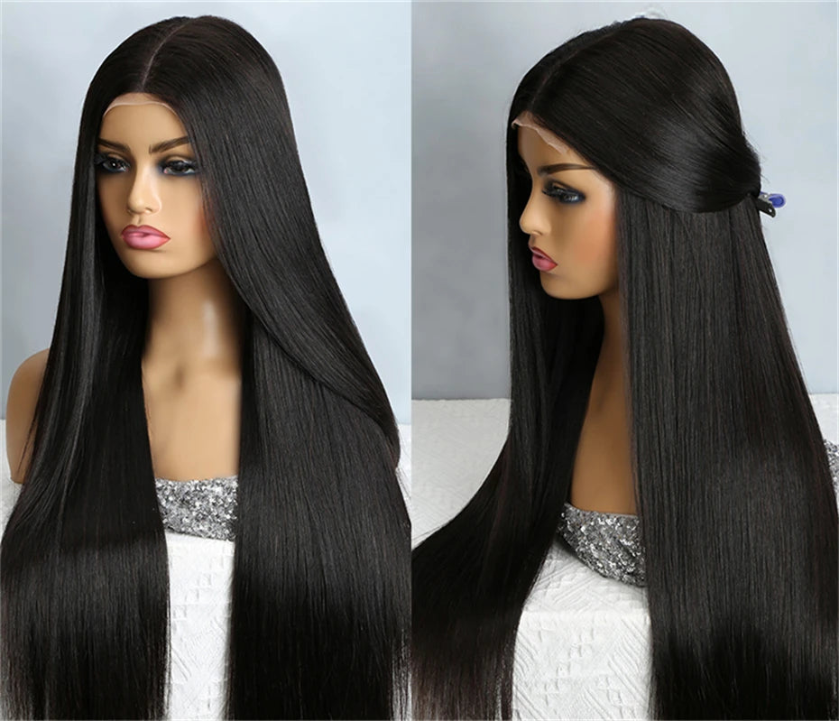 300% Real High Density Raw Vietnamese Hair 13x4 HD Lace Front Human Hair Wigs Super Double Drawn Bone Straight 5x5 Closure Wig