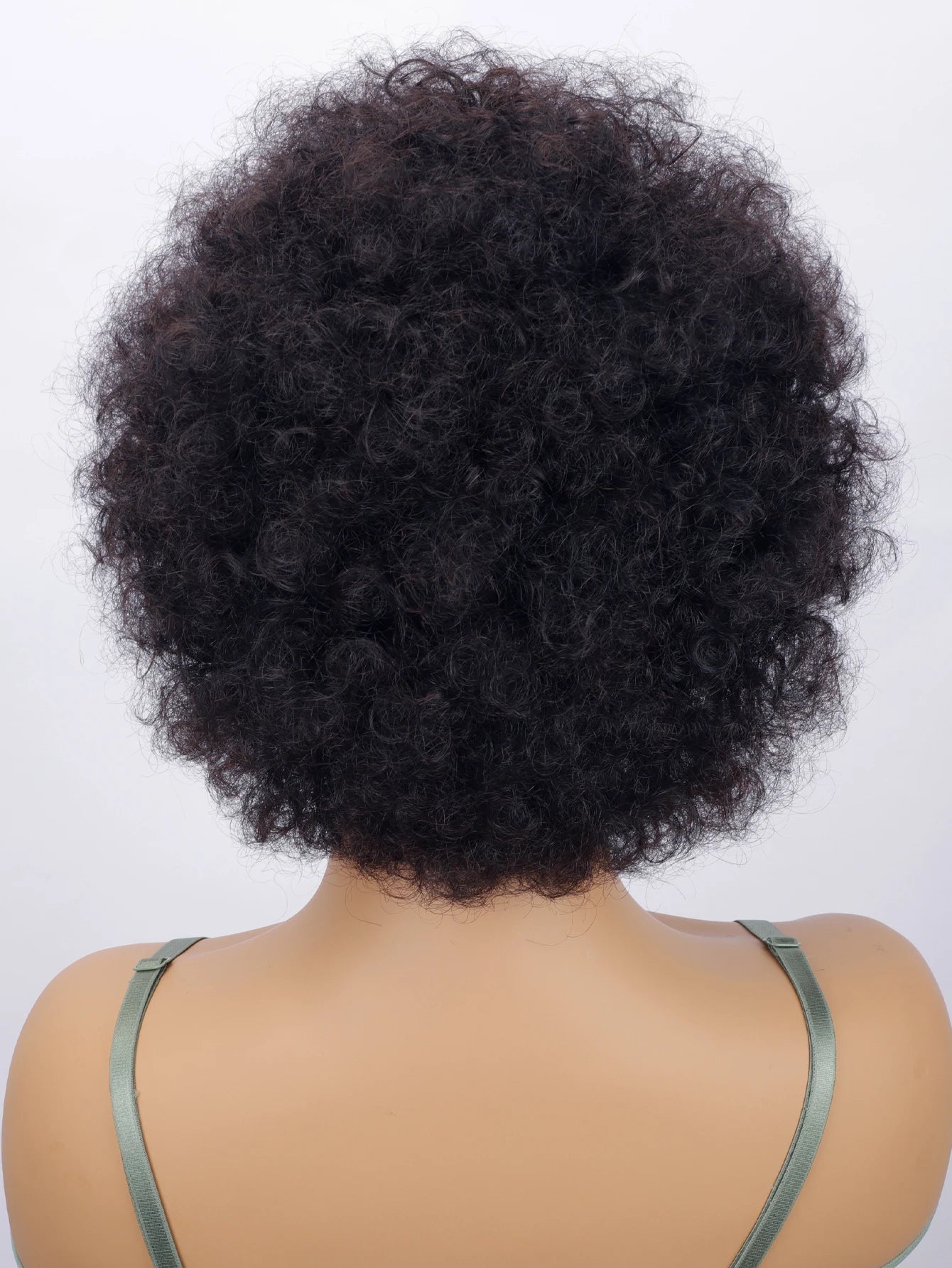 Afro Kinky Curly Human Hair Short Wigs For Women Fluffy Machine Made Wig Human Hair Pixie Cut Natural Looking