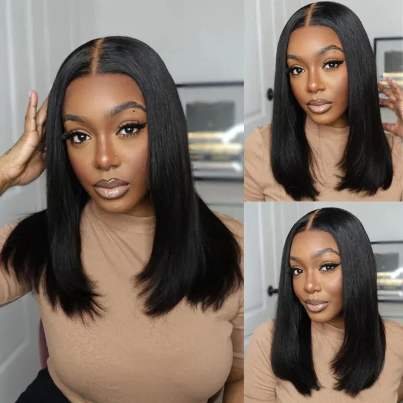 Glueless Wigs Human Hair Wear And Go Loose Deep Wave Bob Wigs For Women 4x4 Ready To Go Human Hair Wigs Pre Cut Lace Wig