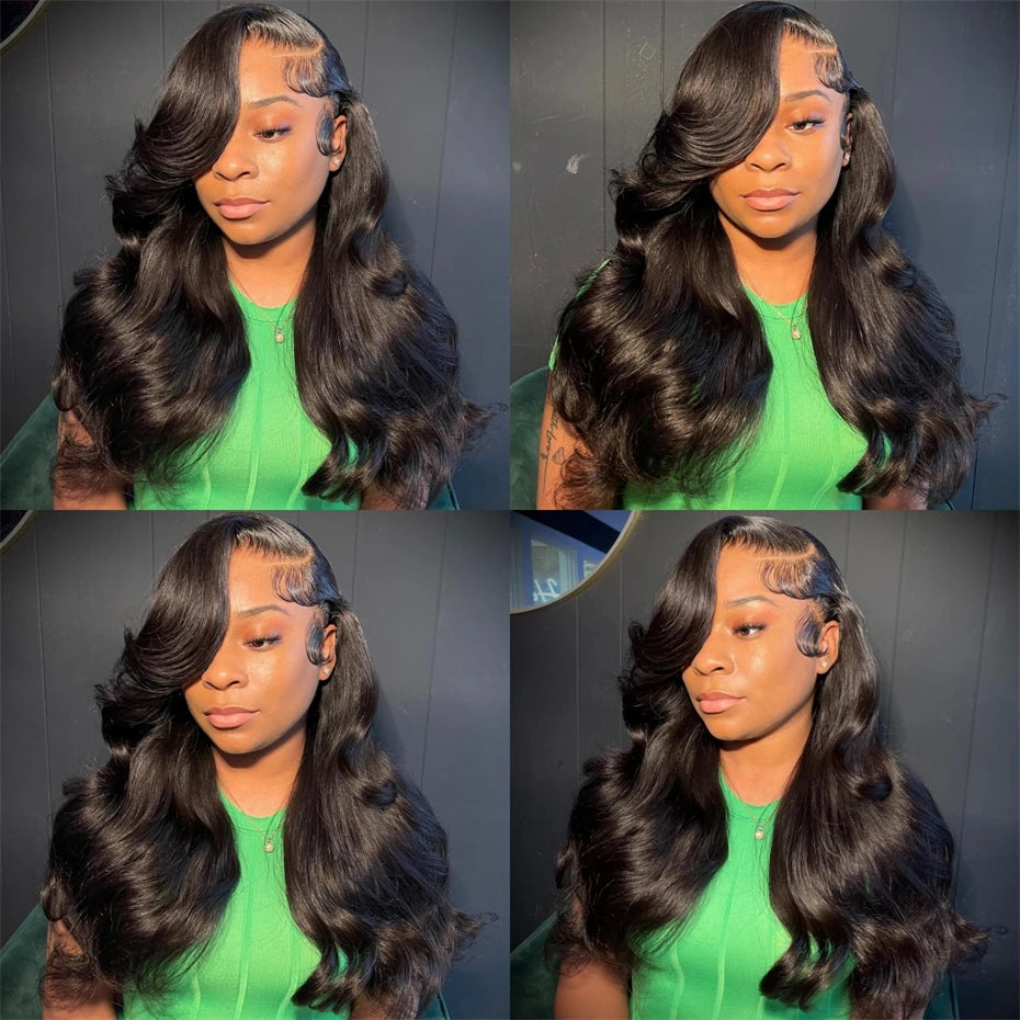200% 300% High Density Lace Wig 13x4 13x6 360 Transparent Lace Front Human Hair Wig Pre Plucked Long Body Wave Lace Frontal Wigs