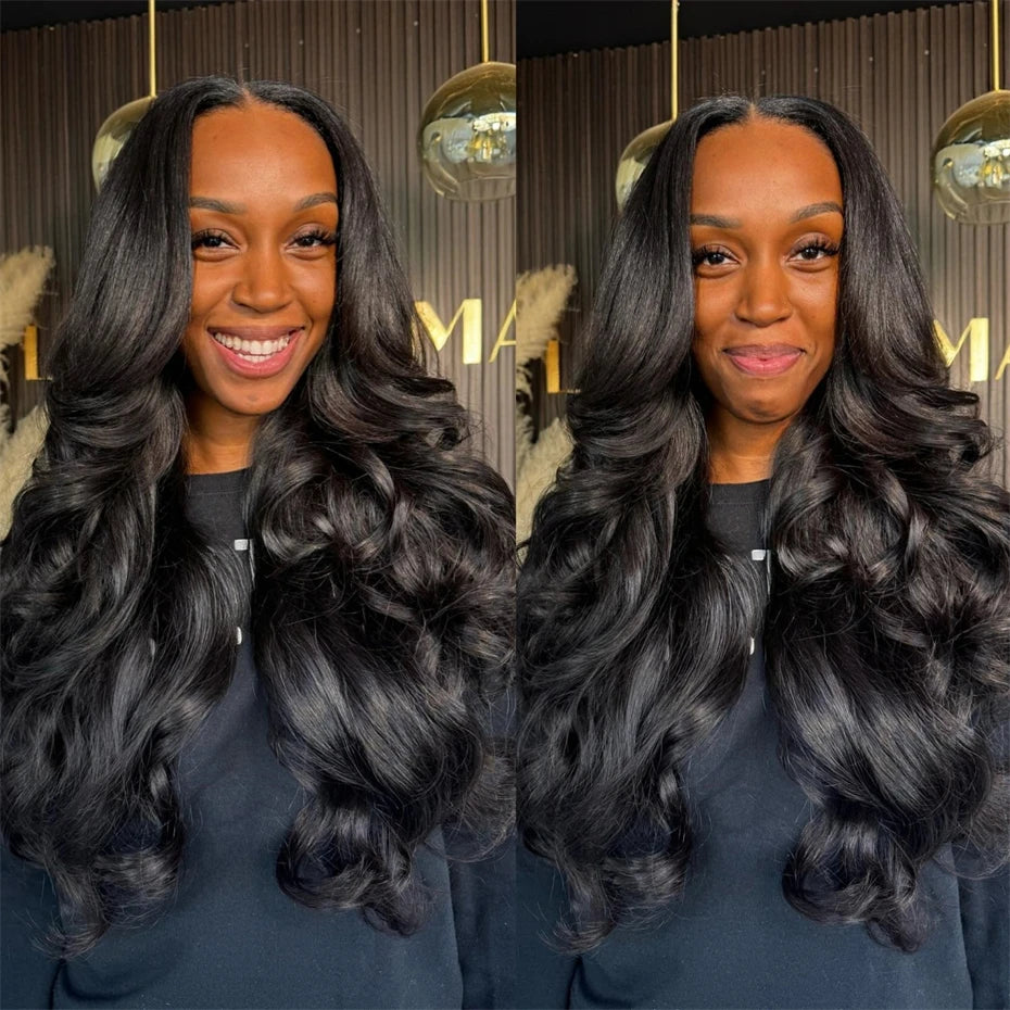 200% 300% High Density Lace Wig 13x4 13x6 360 Transparent Lace Front Human Hair Wig Pre Plucked Long Body Wave Lace Frontal Wigs