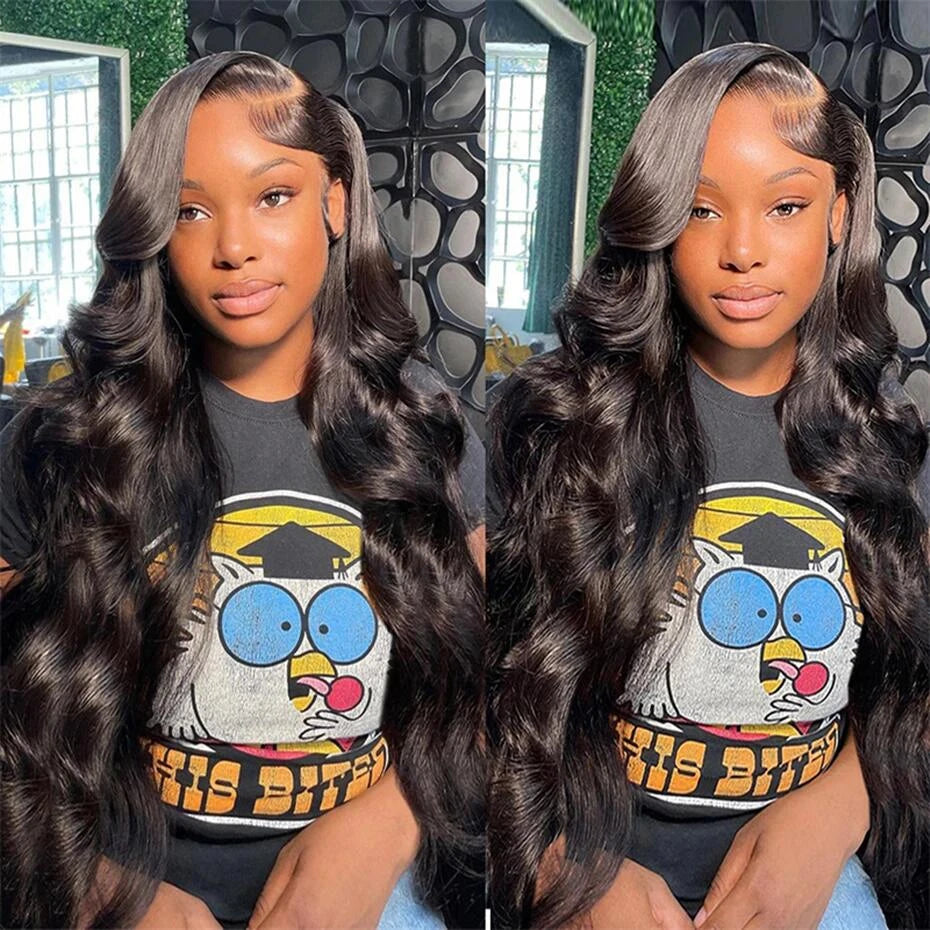 200% 300% High Density Lace Wig 13x4 13x6 360 Transparent Lace Front Human Hair Wig Pre Plucked Long Body Wave Lace Frontal Wigs