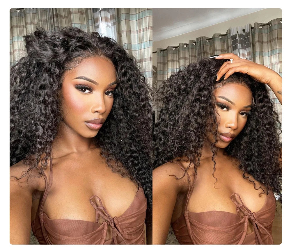 Deep Wave Frontal Wig Human Hair 13x4 Curly Human Hair Wig Transparent Lace Wig 13x6 Water Wave Wigs 180 Density