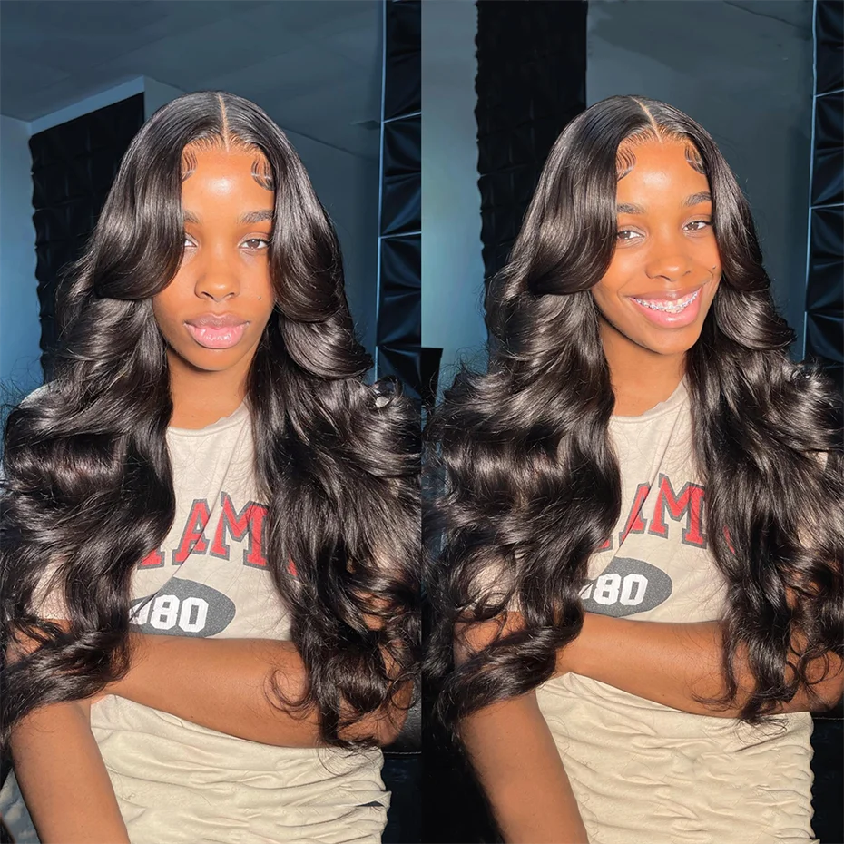 200% 300% High Density Lace Wig 13x4 13x6 360 Transparent Lace Front Human Hair Wig Pre Plucked Long Body Wave Lace Frontal Wigs