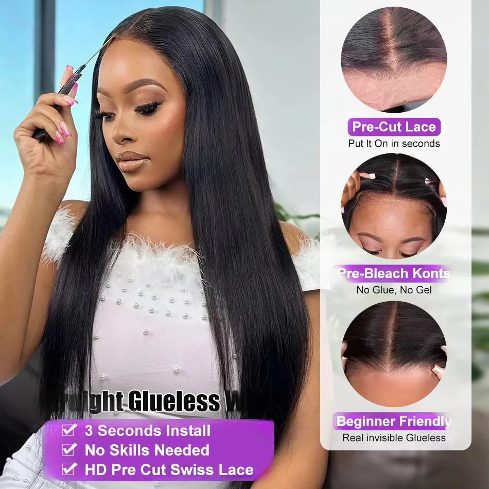 300% Density 36 Inch Bone Straight Vietnamese Human Hair Wig For Women 13x4 Hd Transparent Lace Frontal Wig Remy Hair Preplucked