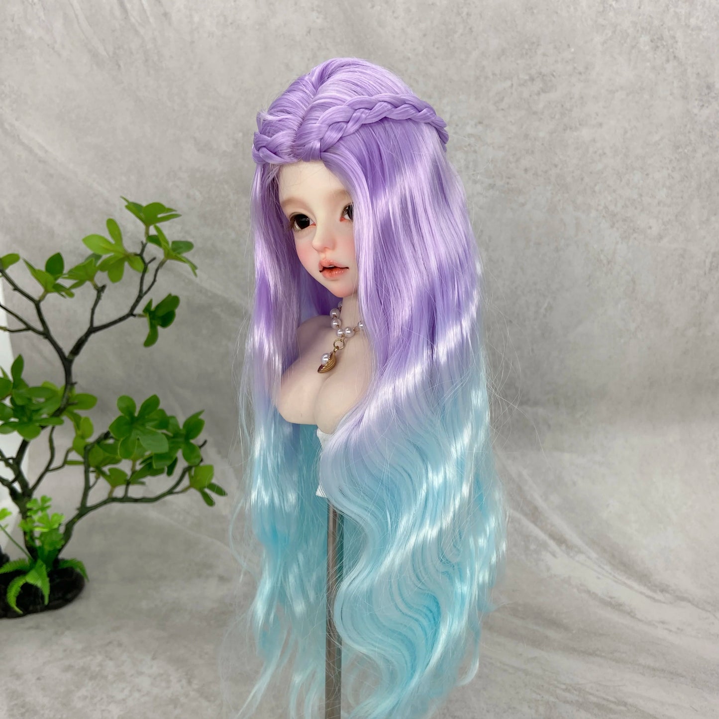 Bjd Doll Wig1/3 & 1/4 & 1/6 Long Deep Wave Wearing Braids Synthetic Wig Doll Accessories For Girls DIY BJD Doll Hair Cute