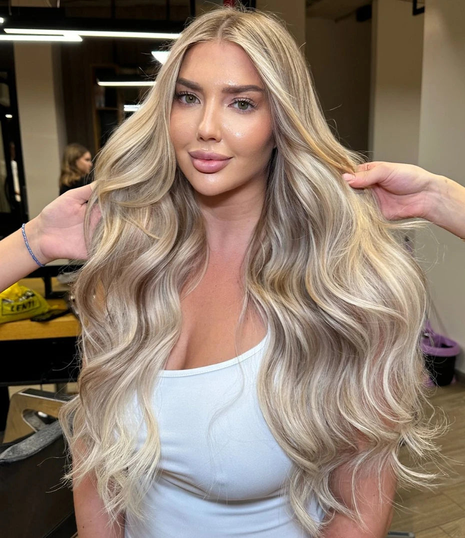 13x6 Highlight Ash Blonde Wigs Human Hair Brazilian Body Wave Lace Front Human Hair Wigs 613 Blonde Color 13x6 Lace Frontal Wigs