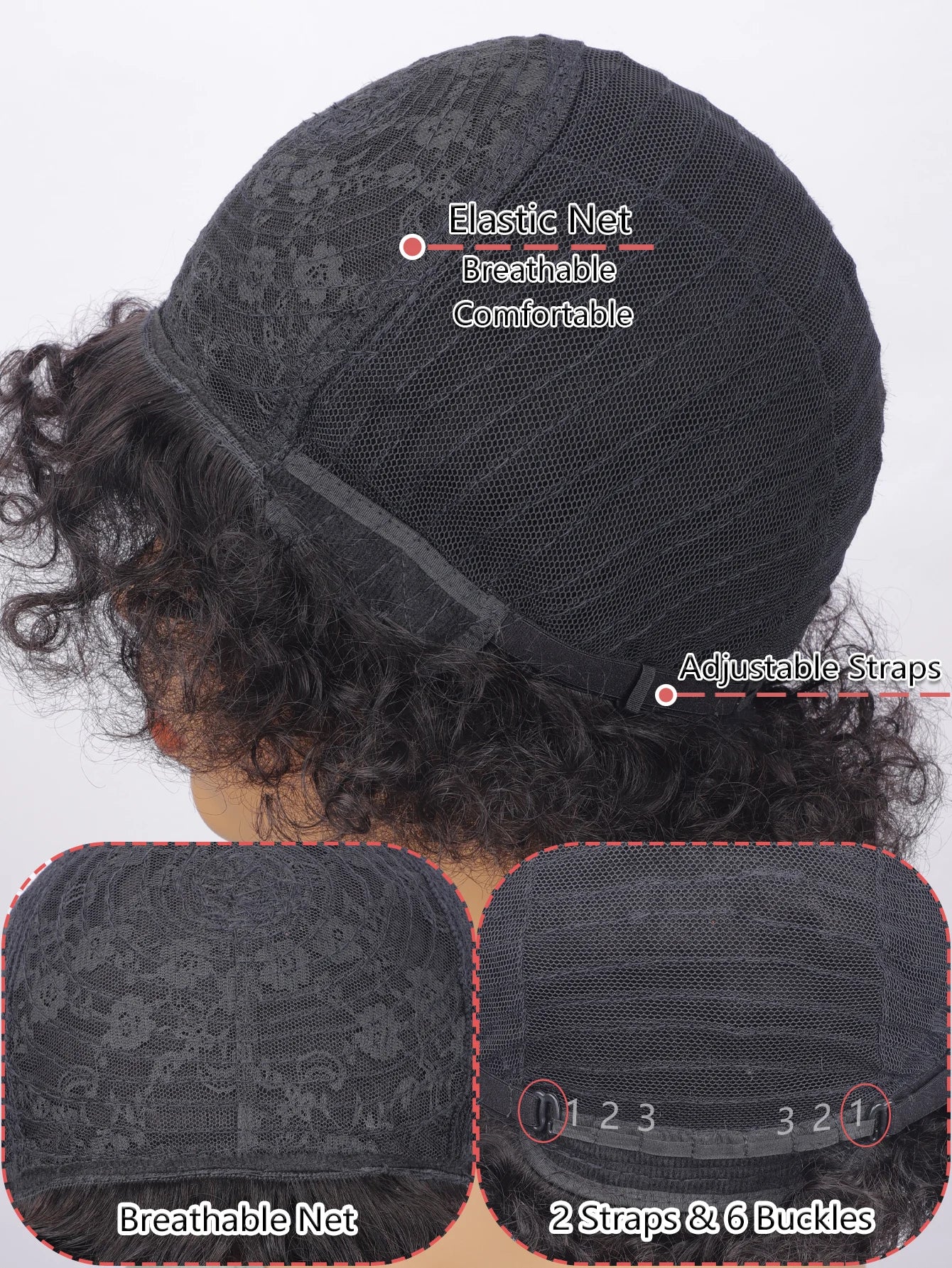 Afro Kinky Curly Human Hair Short Wigs For Women Fluffy Machine Made Wig Human Hair Pixie Cut Natural Looking