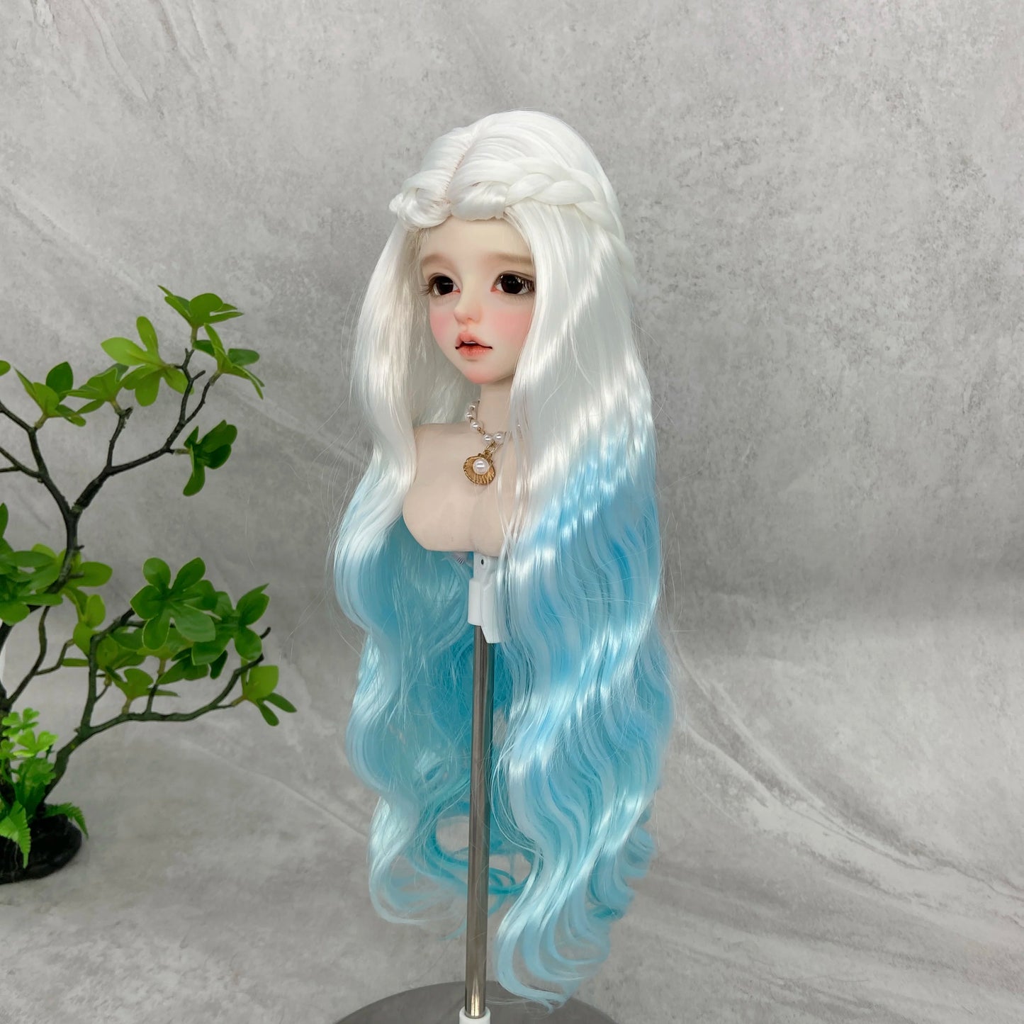 Bjd Doll Wig1/3 & 1/4 & 1/6 Long Deep Wave Wearing Braids Synthetic Wig Doll Accessories For Girls DIY BJD Doll Hair Cute