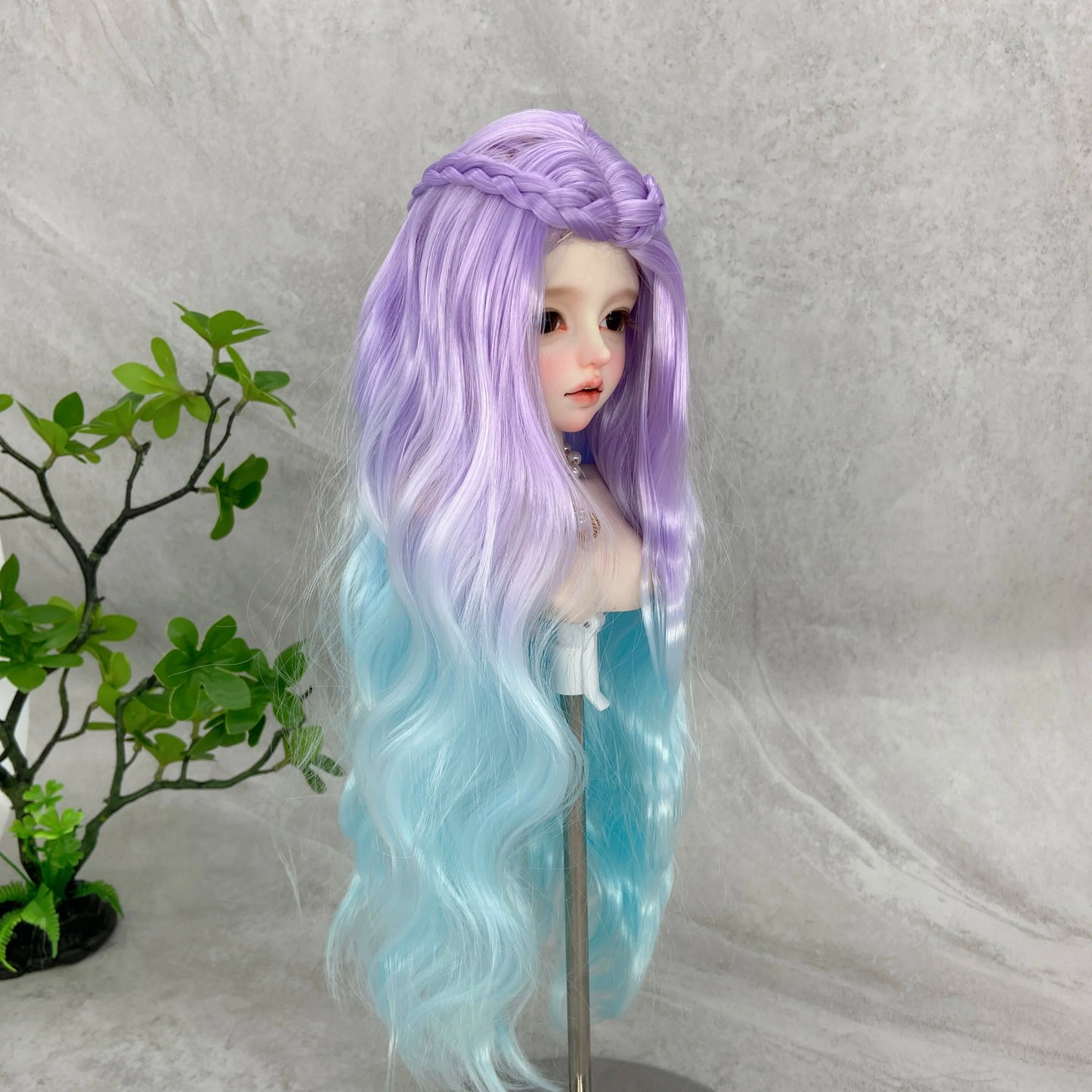 Bjd Doll Wig1/3 & 1/4 & 1/6 Long Deep Wave Wearing Braids Synthetic Wig Doll Accessories For Girls DIY BJD Doll Hair Cute