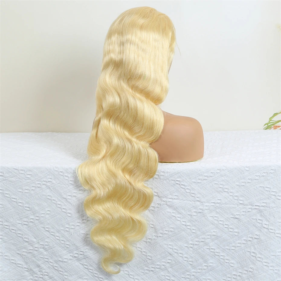 13x6 Highlight Ash Blonde Wigs Human Hair Brazilian Body Wave Lace Front Human Hair Wigs 613 Blonde Color 13x6 Lace Frontal Wigs