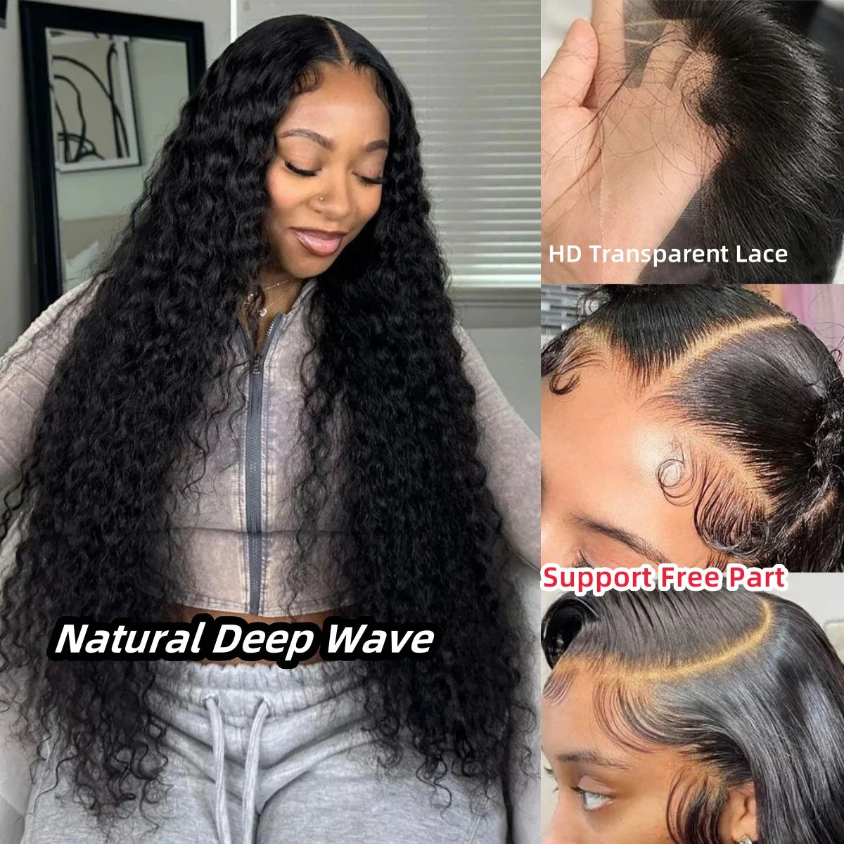 Deep Wave Curly Human Hair Wig 13x4 Hd Lace Frontal Wigs Pre Plucked For Women Deep Wave Frontal Wigs Brazilian 30 Inch Glueless