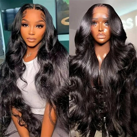 200% 300% High Density Lace Wig 13x4 13x6 360 Transparent Lace Front Human Hair Wig Pre Plucked Long Body Wave Lace Frontal Wigs