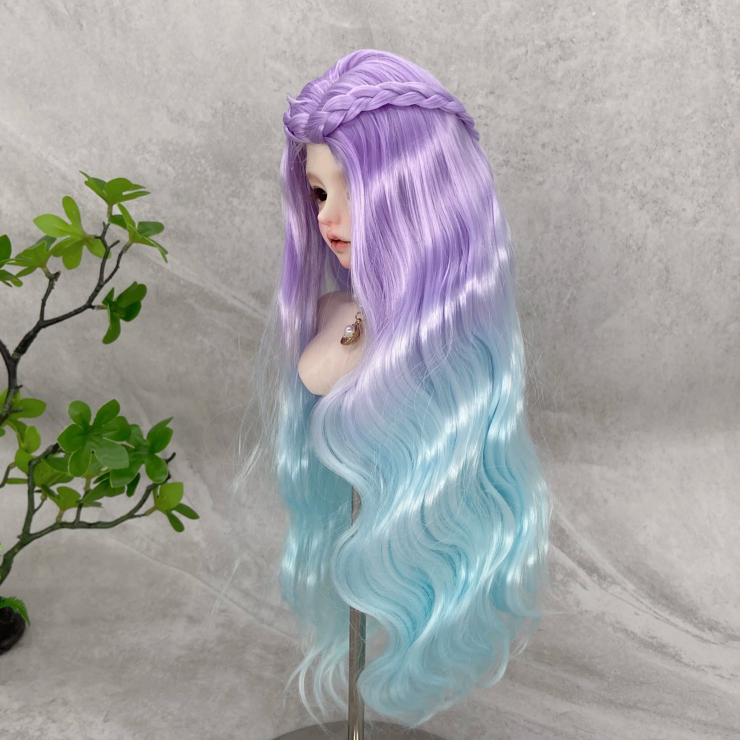 Bjd Doll Wig1/3 & 1/4 & 1/6 Long Deep Wave Wearing Braids Synthetic Wig Doll Accessories For Girls DIY BJD Doll Hair Cute
