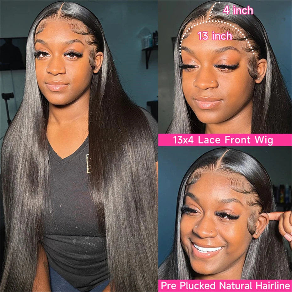 300% Real High Density Raw Vietnamese Hair 13x4 HD  Lace Front Human Hair Wigs Super Double Drawn Bone Straight 5x5 Closure Wig