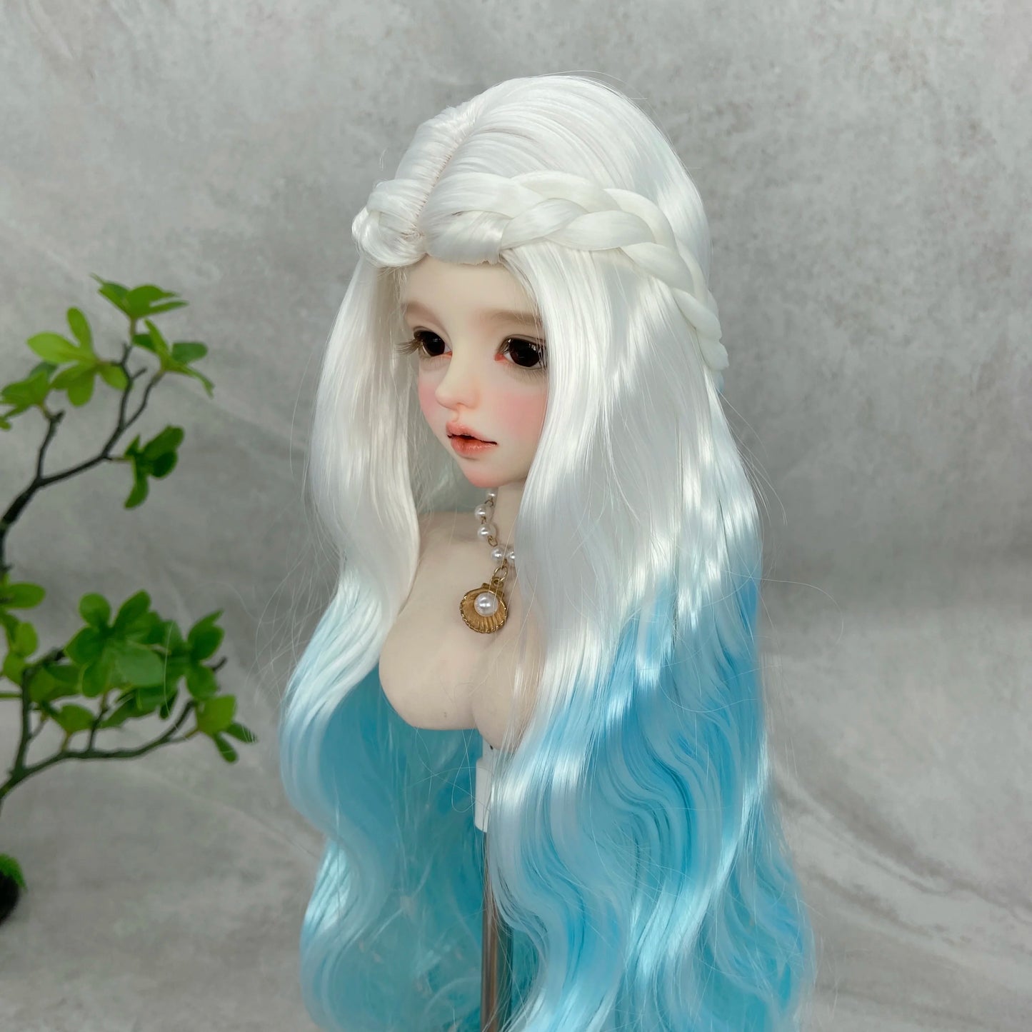 Bjd Doll Wig1/3 & 1/4 & 1/6 Long Deep Wave Wearing Braids Synthetic Wig Doll Accessories For Girls DIY BJD Doll Hair Cute