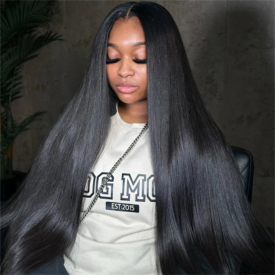 300% Real High Density Raw Vietnamese Hair 13x4 HD  Lace Front Human Hair Wigs Super Double Drawn Bone Straight 5x5 Closure Wig