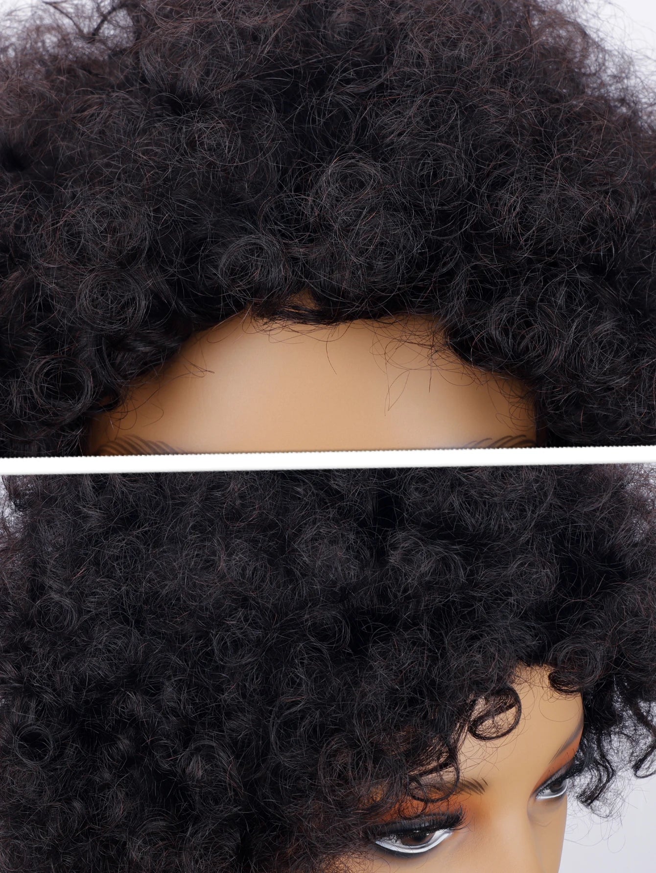 Afro Kinky Curly Human Hair Short Wigs For Women Fluffy Machine Made Wig Human Hair Pixie Cut Natural Looking