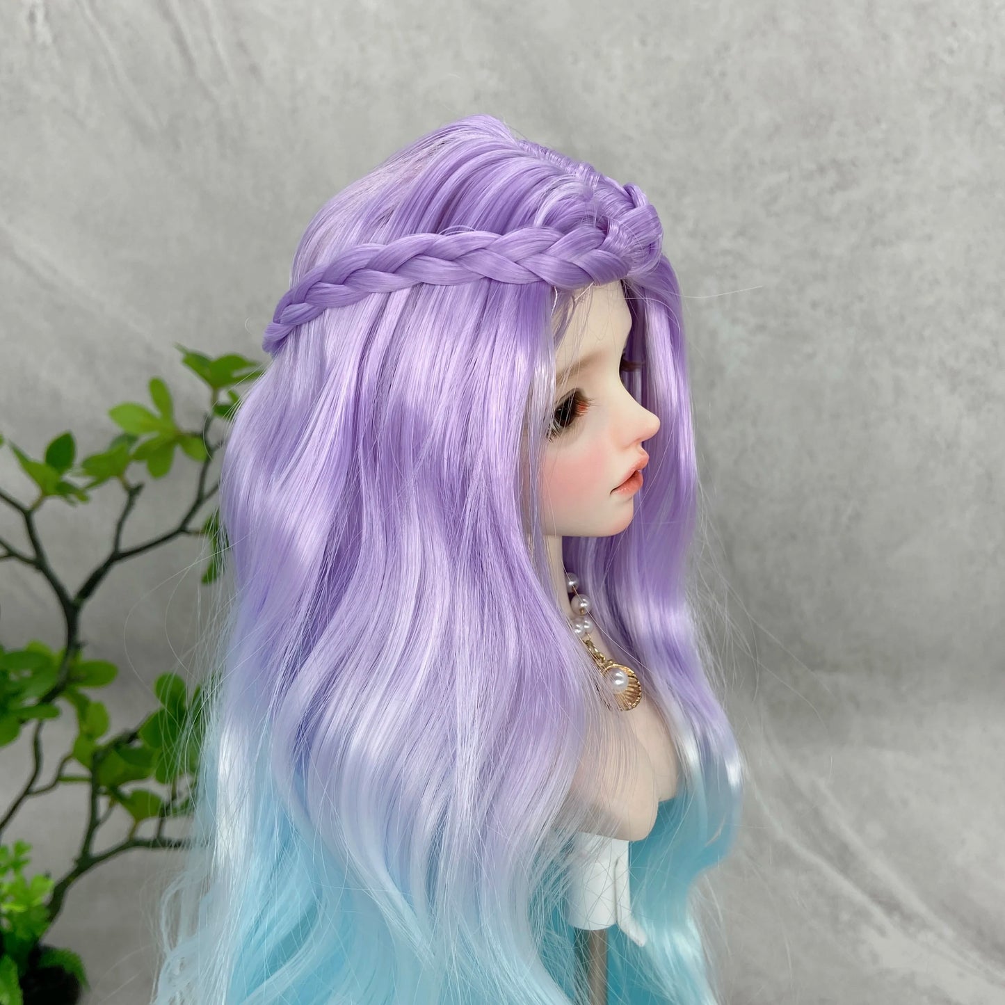 Bjd Doll Wig1/3 & 1/4 & 1/6 Long Deep Wave Wearing Braids Synthetic Wig Doll Accessories For Girls DIY BJD Doll Hair Cute