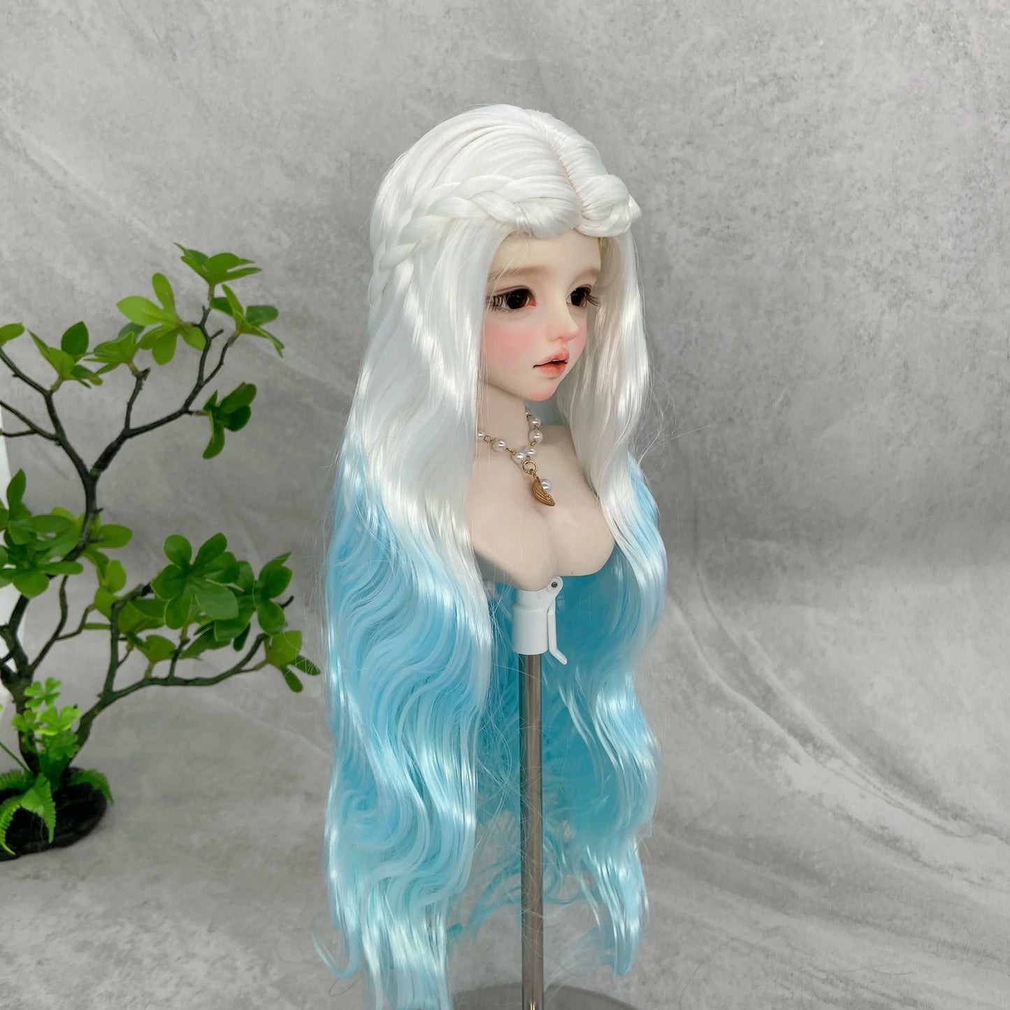 Bjd Doll Wig1/3 & 1/4 & 1/6 Long Deep Wave Wearing Braids Synthetic Wig Doll Accessories For Girls DIY BJD Doll Hair Cute