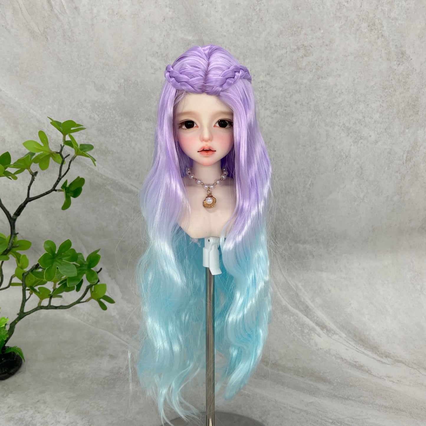 Bjd Doll Wig1/3 & 1/4 & 1/6 Long Deep Wave Wearing Braids Synthetic Wig Doll Accessories For Girls DIY BJD Doll Hair Cute