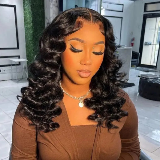 Glueless Wigs Human Hair Wear And Go Loose Deep Wave Bob Wigs For Women 4x4 Ready To Go Human Hair Wigs Pre Cut Lace Wig