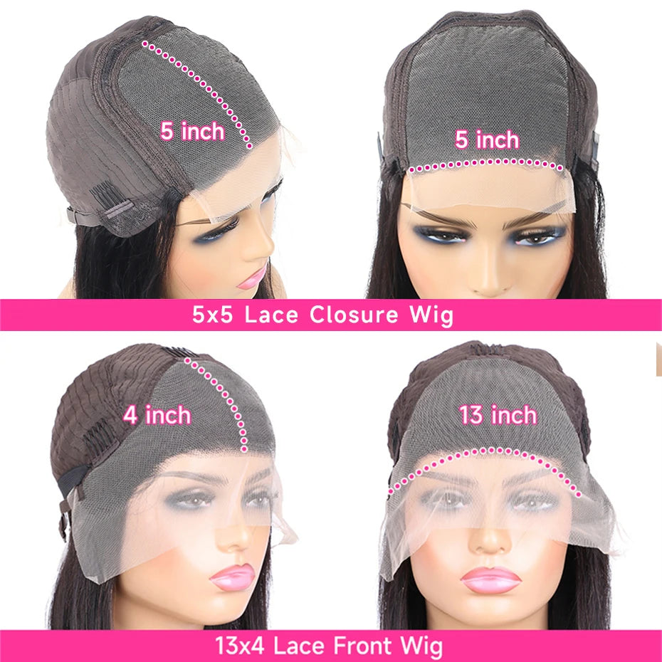 300% Real High Density Raw Vietnamese Hair 13x4 HD  Lace Front Human Hair Wigs Super Double Drawn Bone Straight 5x5 Closure Wig