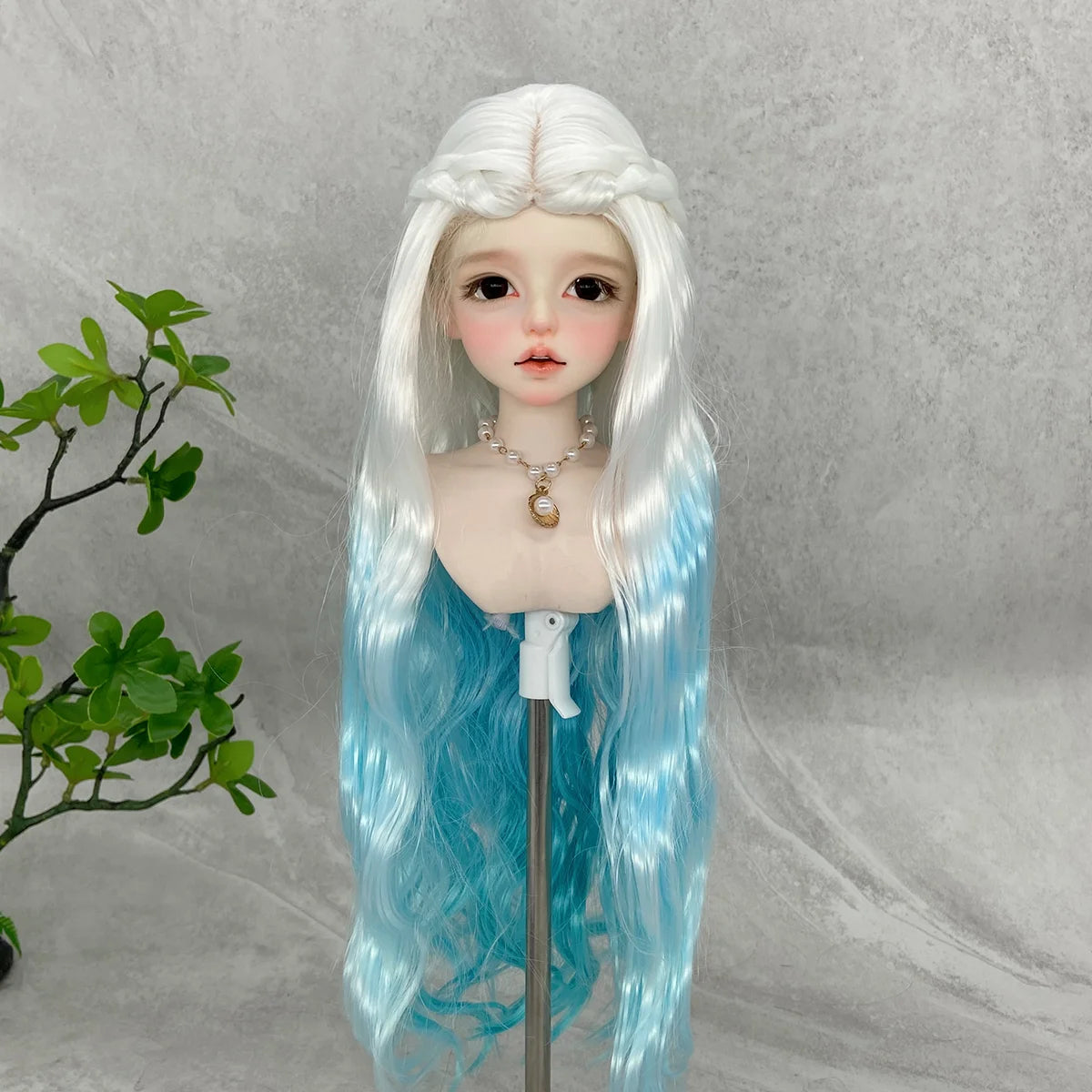 Bjd Doll Wig1/3 & 1/4 & 1/6 Long Deep Wave Wearing Braids Synthetic Wig Doll Accessories For Girls DIY BJD Doll Hair Cute