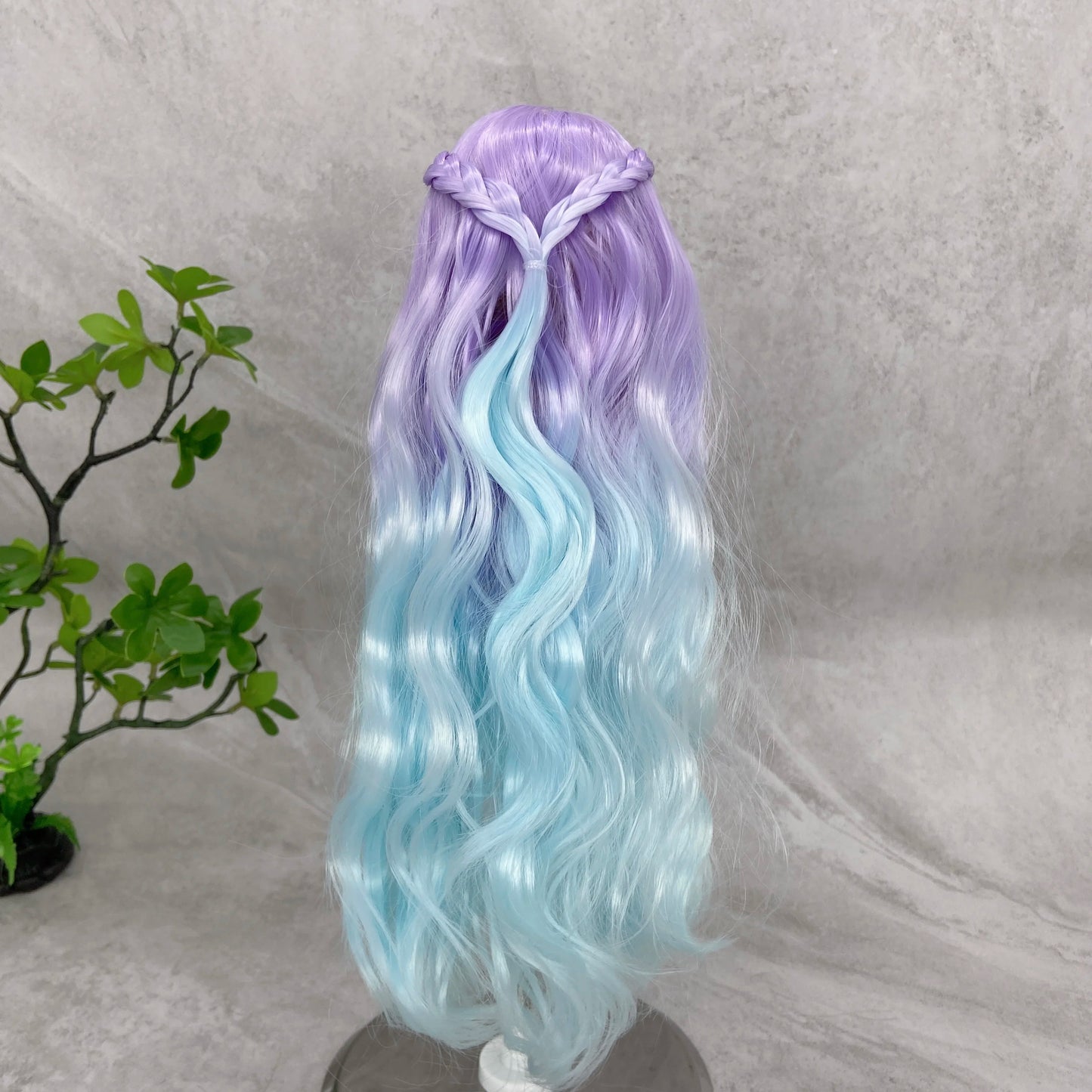 Bjd Doll Wig1/3 & 1/4 & 1/6 Long Deep Wave Wearing Braids Synthetic Wig Doll Accessories For Girls DIY BJD Doll Hair Cute