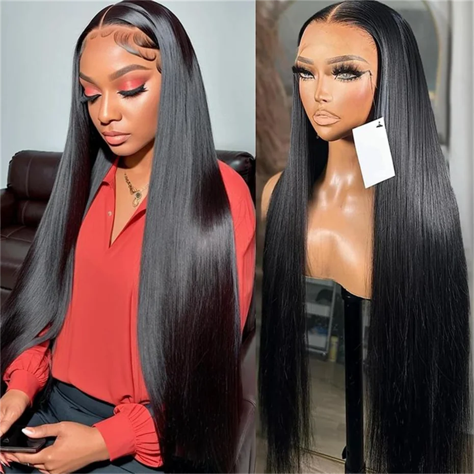 300% Real High Density Raw Vietnamese Hair 13x4 HD  Lace Front Human Hair Wigs Super Double Drawn Bone Straight 5x5 Closure Wig