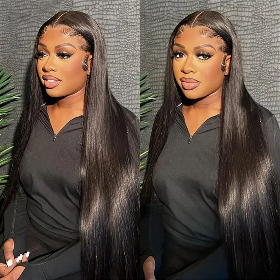 300% Real High Density Raw Vietnamese Hair 13x4 HD  Lace Front Human Hair Wigs Super Double Drawn Bone Straight 5x5 Closure Wig