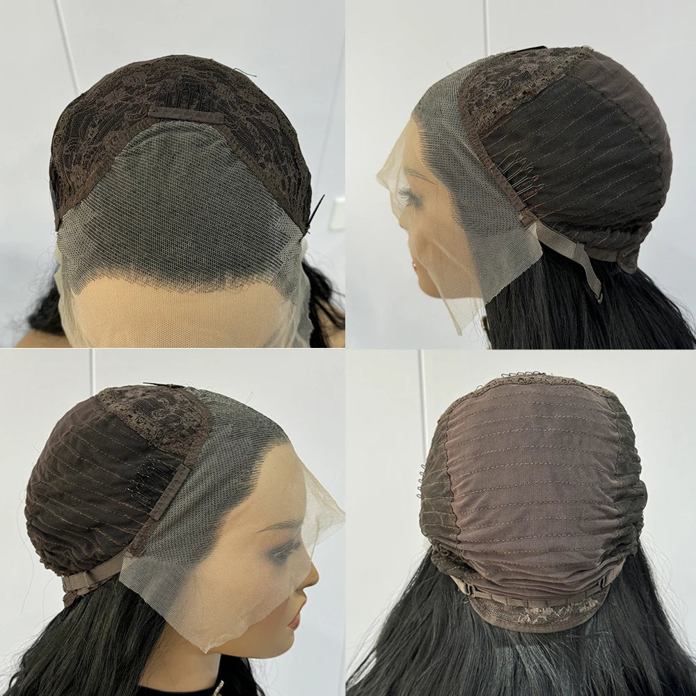 Bright Purple Natural Wave Wig Synthetic Lace Front Wigs for Women Long Loose Deep Curl Lace Wig Purple Wig Daily Use Cosplay