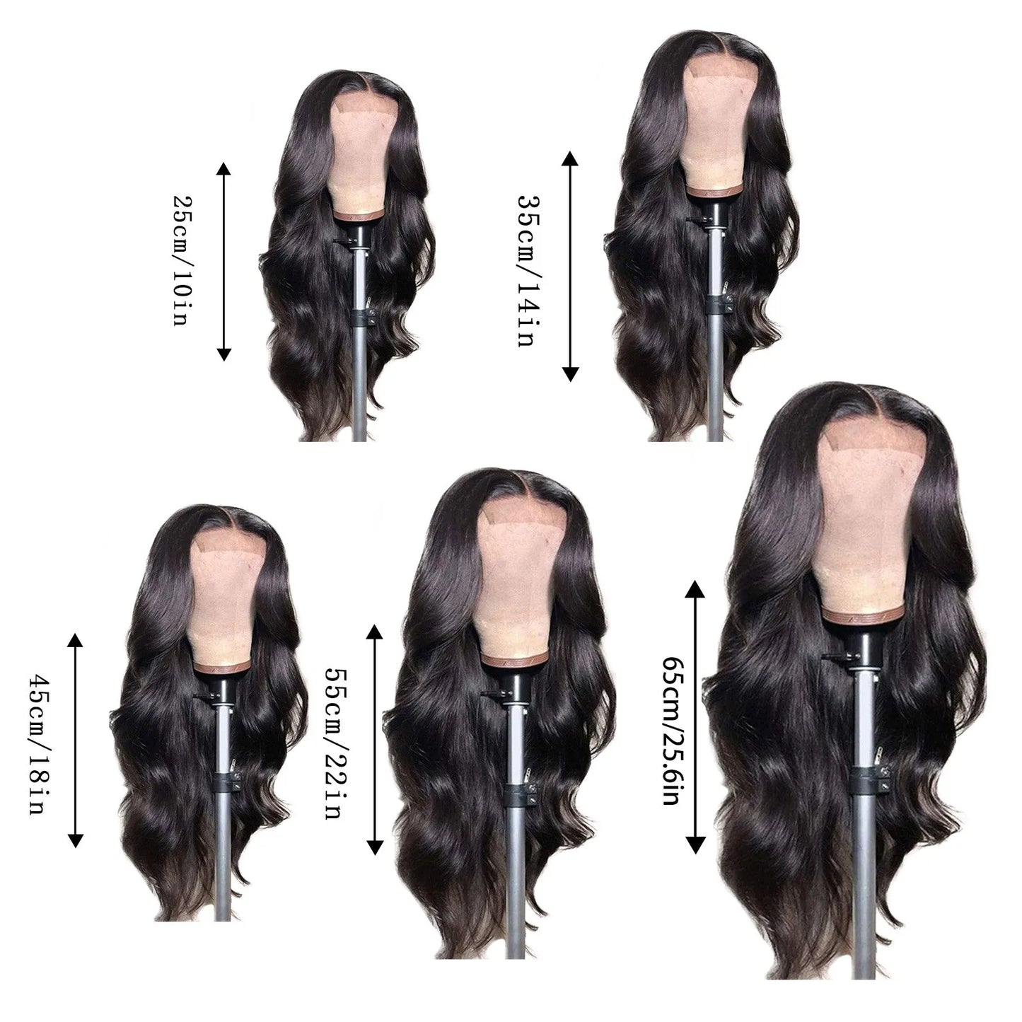 Black Synthetic Wig Premium Natural Black Wavy Synthetic Wig For Women Middle Part Curly Natural Looking Long Full Volume