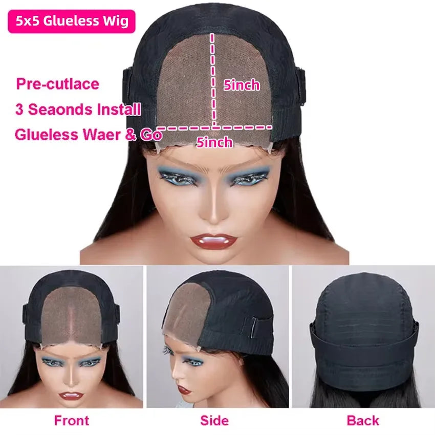 300% Density 36 Inch Bone Straight Vietnamese Human Hair Wig For Women 13x4 Hd Transparent Lace Frontal Wig Remy Hair Preplucked