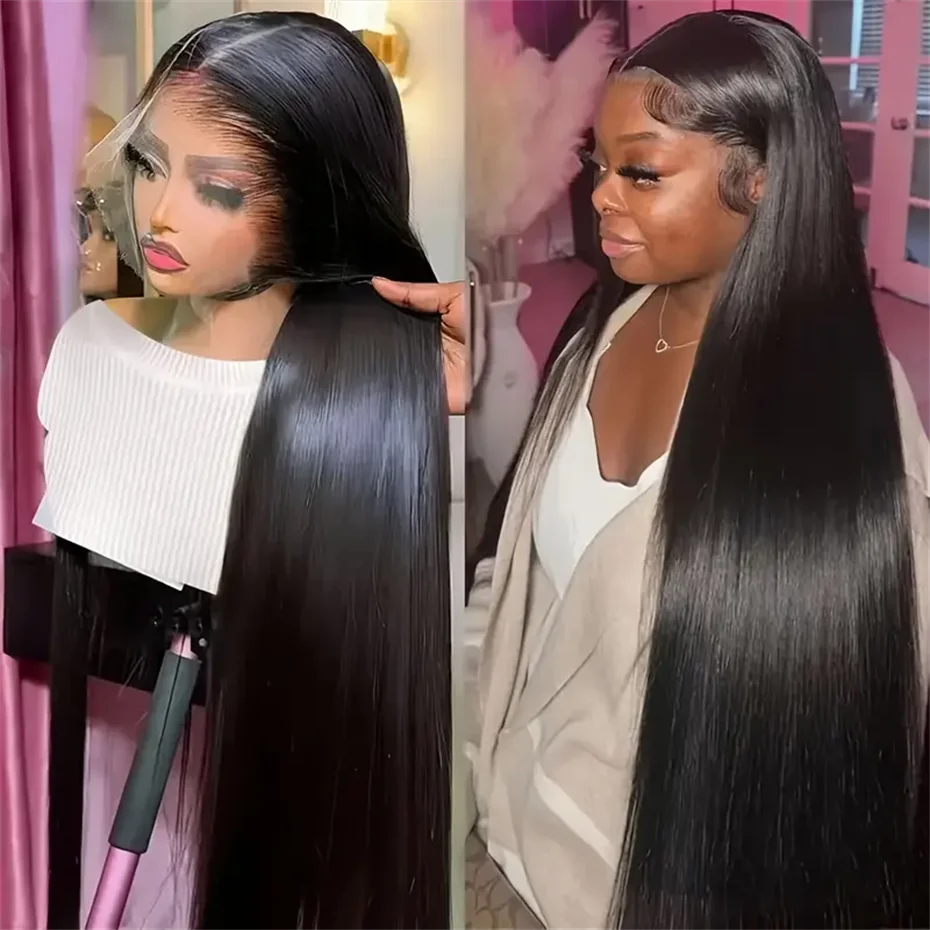 300% Real High Density Raw Vietnamese Hair 13x4 HD  Lace Front Human Hair Wigs Super Double Drawn Bone Straight 5x5 Closure Wig